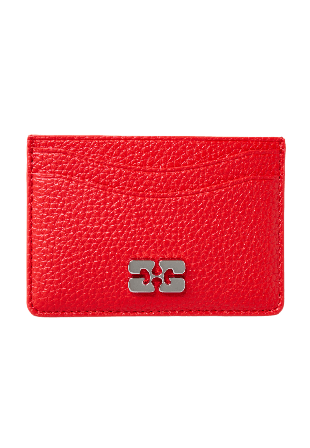 GANNI Bou Card Holder Grained Plånböcker & fodral Dam Röd ONESIZE