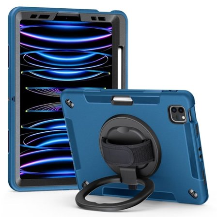 iPad Pro 11" & Air 11"/10.9" Skal med stativ och skärmskydd - Blå