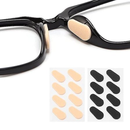 8 par briller næsepuder, klæbende anti-slip næsepuder lindrer tryk for briller og solbriller