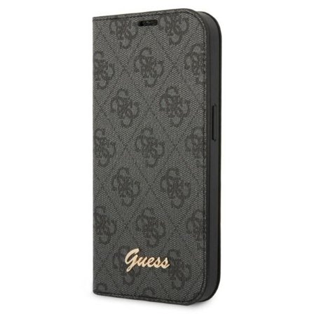Guess GUBKP14SHG4SHK iPhone 14 6.1 "svart / svart bok 4G Vintage Gold Logo