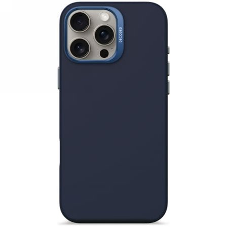 Decoded AntiMicrobial Silicone Backcover Case med MagSafe til iPhone 16 Pro Max - Marineblå