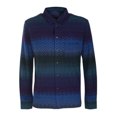 Missoni Shirt Blå, Herre Skjorter