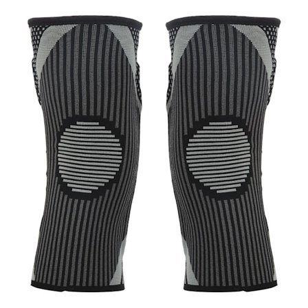 Yksi pari urheilupolvisuojia silikoni liukueste jousituella neulottu musta polvituki juoksuun koripalloon M
