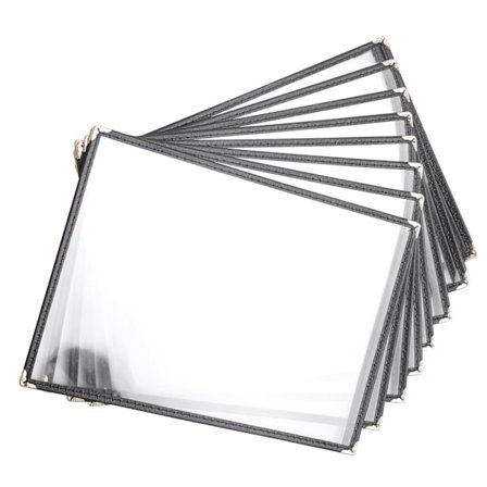 10-pack med omslag - enkelsidiga, 2 vyer, passar 8,5 x 11 tum papper - restaurangomslag