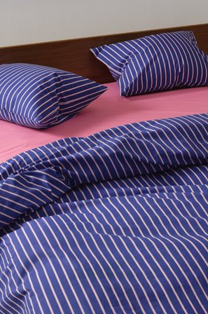 Jotex - Putetrekk 50x60 Cm 2-pakning Økologisk Koboltblå/rosa - SIMA - Kjøp Putevar hos Jotex