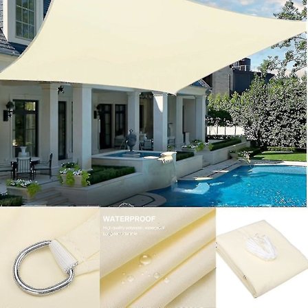 2 x 4 metriä vedenpitävä aurinkovarjo purjeet ulkomarkiisit puutarhan pihapurjeille allasosio Aurinkosuoja