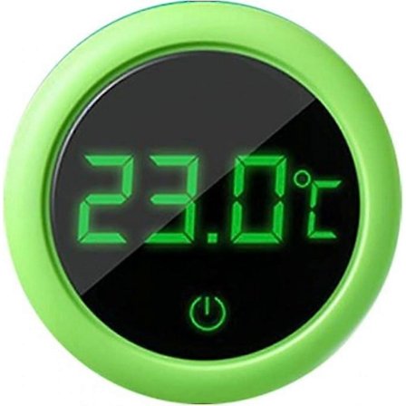 Digital akvarietermometer, LED-display Termometer Mini akvarium Exakt temperatursensor Trådlös termometer för akvarier (Grön)