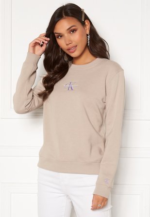 Calvin Klein Jeans - Monogram Logo Crew Neck - String - Kläder - - Bubbleroom