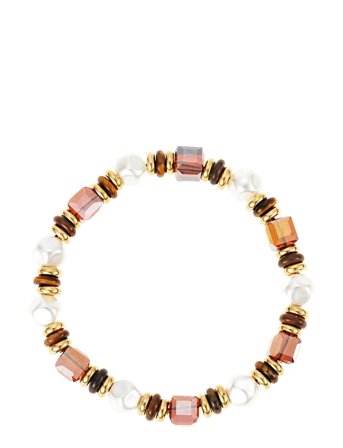 Elastic Brown Mix Bracelet Brown By Jolima