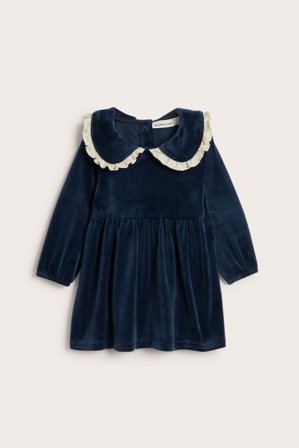 Kappahl | Vauvojen mekko röyhelökauluksella | Tummansininen
