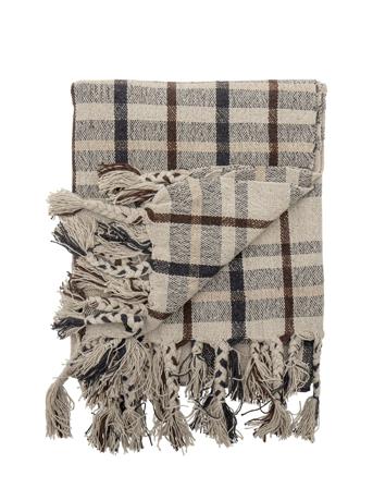 Ekin Throw Recycled Home Textiles Cushions & Blankets Blankets & Throws Ruskea Bloomingville