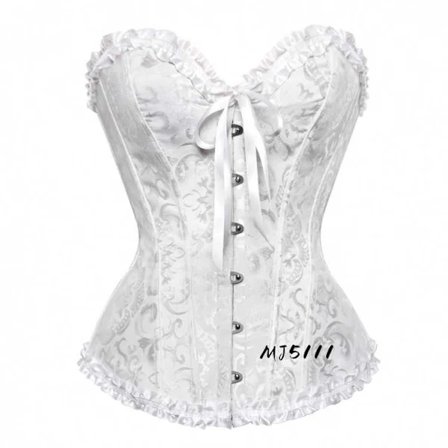 Europæisk og amerikansk palads brystbindende brudekjole sexet taljebindende mavebindende vest taljebindende korset Hvid (YSJ) Hvid White-FA- W...