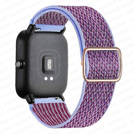 20 mm/22 mm bånd for Amazfit Gts 4//2/2e/3/gts2 Mini/gtr 4/3/pro/gtr2/47 mm/stratos Nylon elastisk klokkearmbånd Amazfit bipsrem