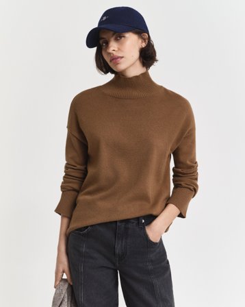 GANT Damen Superfine Lambswool Rollkragenpullover (XXXL) Khaki