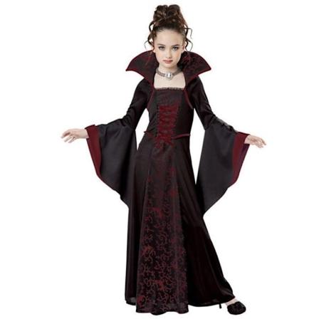 Barn og jenter utfører vampyrkostymer, Halloween-heksekostymer black 140cm