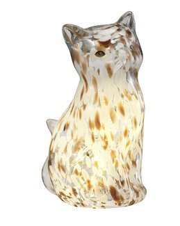 Bordslampa katt med LEDslinga Brun - Pixie Design