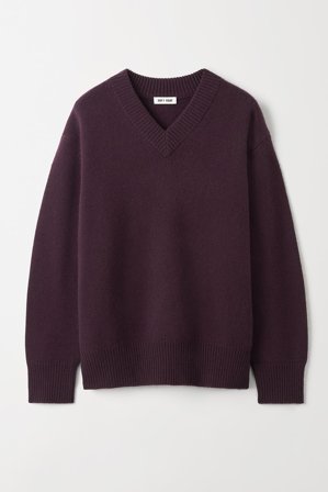 Soft Goat - Men's V-neck - Men cashmere sweater - S - Mulberry