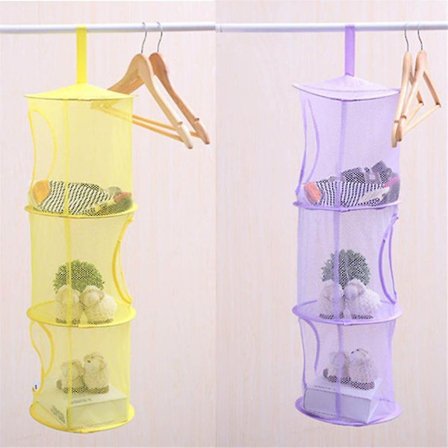 3-lagers Organiser Nätförvaringsväskor Hängande Korg