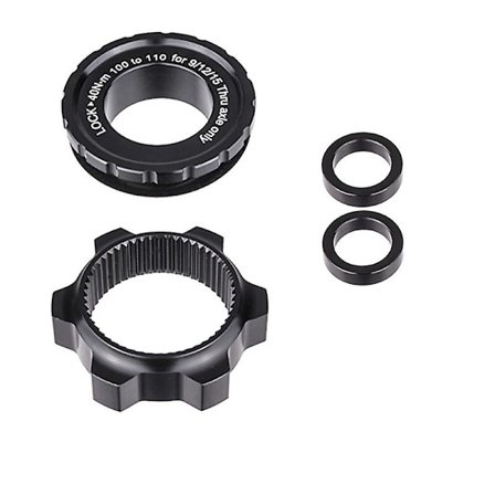 Center Lock Hub Boost Adapter, Center-Lock till 6-håls, 15X100 till 15X110