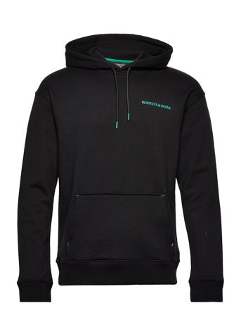 Unisex Hoodie In Organic Cotton Hoodie Trøje Sort Scotch & Soda