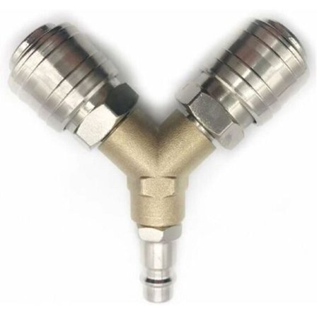 Trykkluftfordeler, 1/4 Trykklufttilkobling 3-veis Hurtigkobling Trykklufttilkobling med Utvendig gjenge Y-fordeler