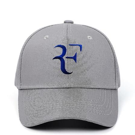 Federer Tennis Fan -brodeerattu baseball-lippis ulkoiluun, urheilulliseen hattuun, rentoon huippulippikseen (FMY) grey