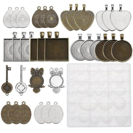 DIY Crystal Drop Lim Smycken Tillbehör Set