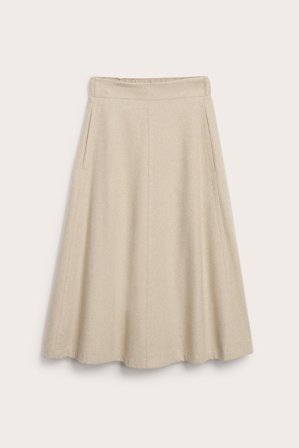 Kappahl | Spódnica z mieszanki wełny | Melanżowy beż