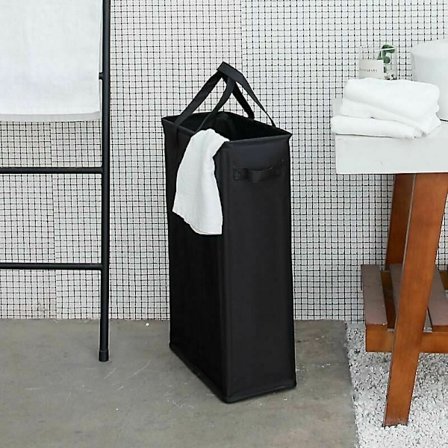 Erittäin ohut pyykkikori, kannettava pitkävartinen pyykkikori, taitettava pyykkikori ja kapea suorakulmainen pyykkipussi, likaisten vaatteiden 