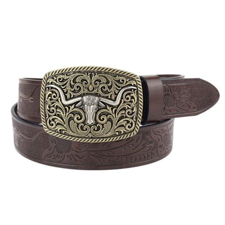 Herre Western Cowboy Belte Spenne Belte KAFFE 110CM kaffe coffee