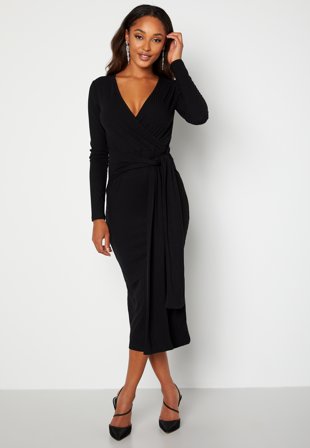 BUBBLEROOM Ines jersey dress Black Klær