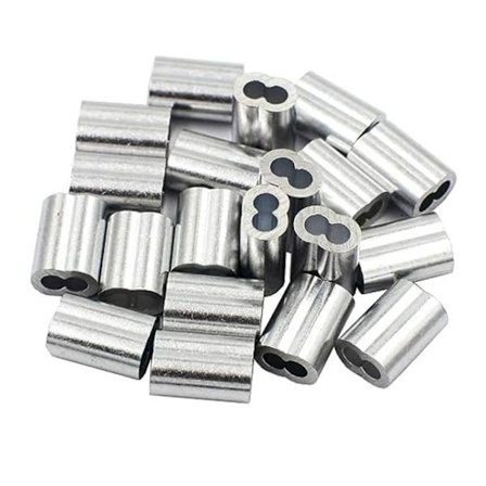 150 stk aluminiumsklemme aluminiumshylse ståltau