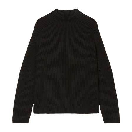 Marc O'Polo High-neck knit jumper in a regular fit Sort, Dame Striktrøjer
