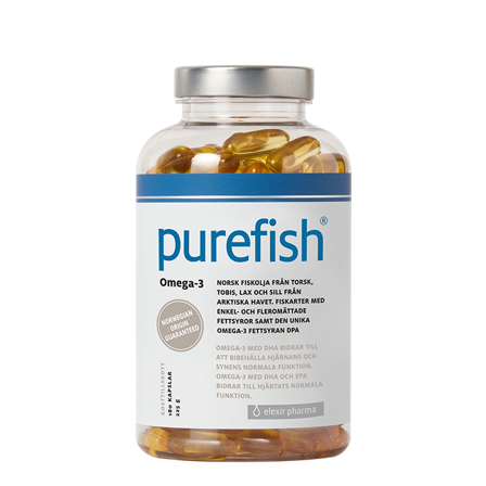 Elexir Pharma Purefish Omega-3 180 kapsler - Bodyman.dk