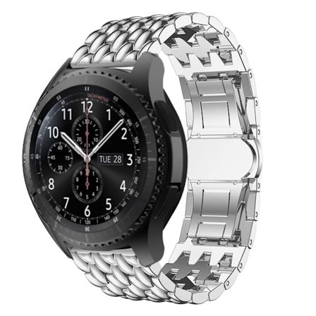 Metallarmband i Fjärilsspänne Samsung Galaxy Watch 46mm Silver