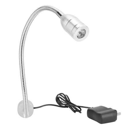 Aluminium LED Magnetisk Base CNC Graveringslampe Skønheds Neglesalon Arbejdslampe US Stik 110 220V Sølv