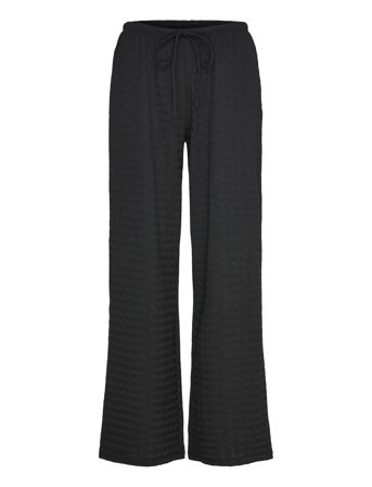 Gina Tricot Textured Trousers - Black - M