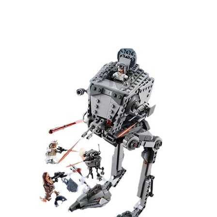 Star Wars Hoth AT-ST Walker rakennuslelu lapsille, mukana Chewbacca-minihahmo ja droidihahmo, The Empire Strikes Back -malli