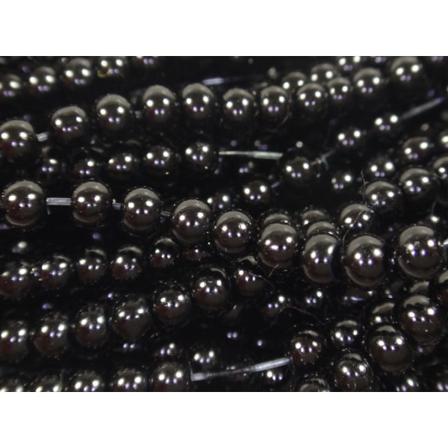 480st Vaxade Glaspärlor 3mm - Svarta Svart 3 Mm
