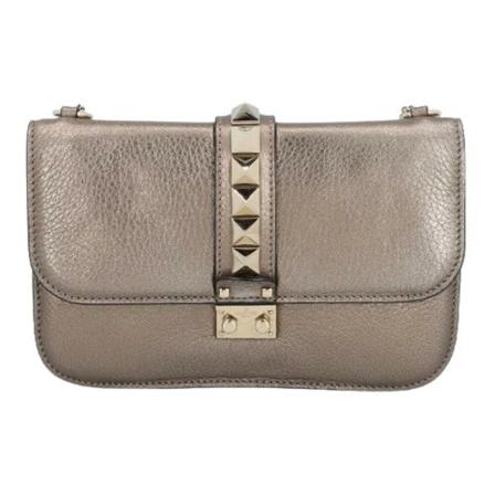 Valentino Vintage Pre-owned Læder crossbody-tasker Grå, Dame Vintage Tasker, Størrelse: ONE Size