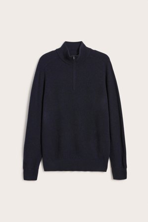 Kappahl | Ulltröja half-zip | Mörkblå