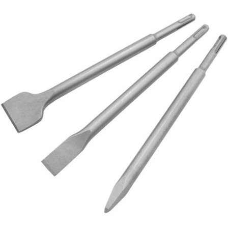 SDS plus 3-delt meisel (for betong og murverk, meiselhammertilbehør) tredelt sett rundt håndtak (14*250 spiss