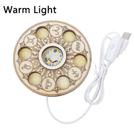 Krystallkulestativ Natursteiner Kuleholder VARM LYS VARM