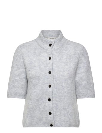 Alphagz Ss Short Cardigan Grey Gestuz