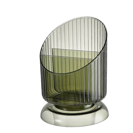 Makeup børsteholder Organizer Plast Transparent Rund Makeup børste Opbevaringsholder Kop til Pen Blyant Grøn Gratis Størrelse