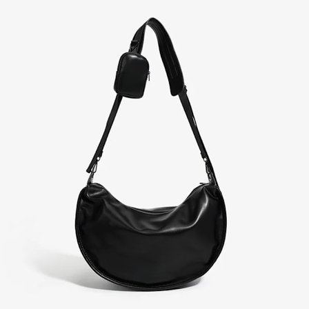 Single Shoulder Crossbody Bag, Simple Messenger Bag, Solid Color Soft Leather Shoulder Bag Women Tote HandBags Purses