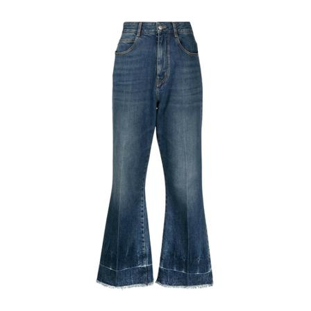 Stella McCartney, Wide Jeans Blauw, Dames, Maat:W26
