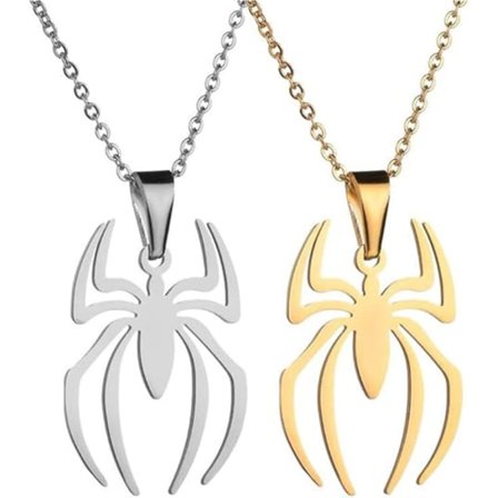 Spider-anheng i rustfritt stål, lett Spiderman-smykke