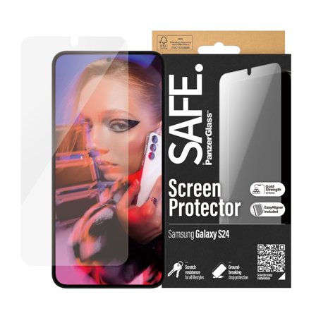 SAFE. by Panzer Samsung Galaxy S24 | Ultra-Wide Fit w. EasyAligner Screen Protector PanzerGlass - High quality tempered glass screen protector