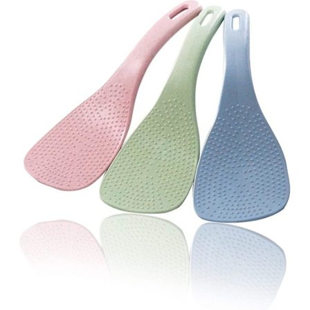 3 kpl Riisi Lusikat, Tarttumattomat Riisi Lusikat Riisi Lasta, Premium Riisikeitin Riisi Kauha Tarjoilu Lusikat Kotikeittiöön (Vaaleanpunainen, Vihreä